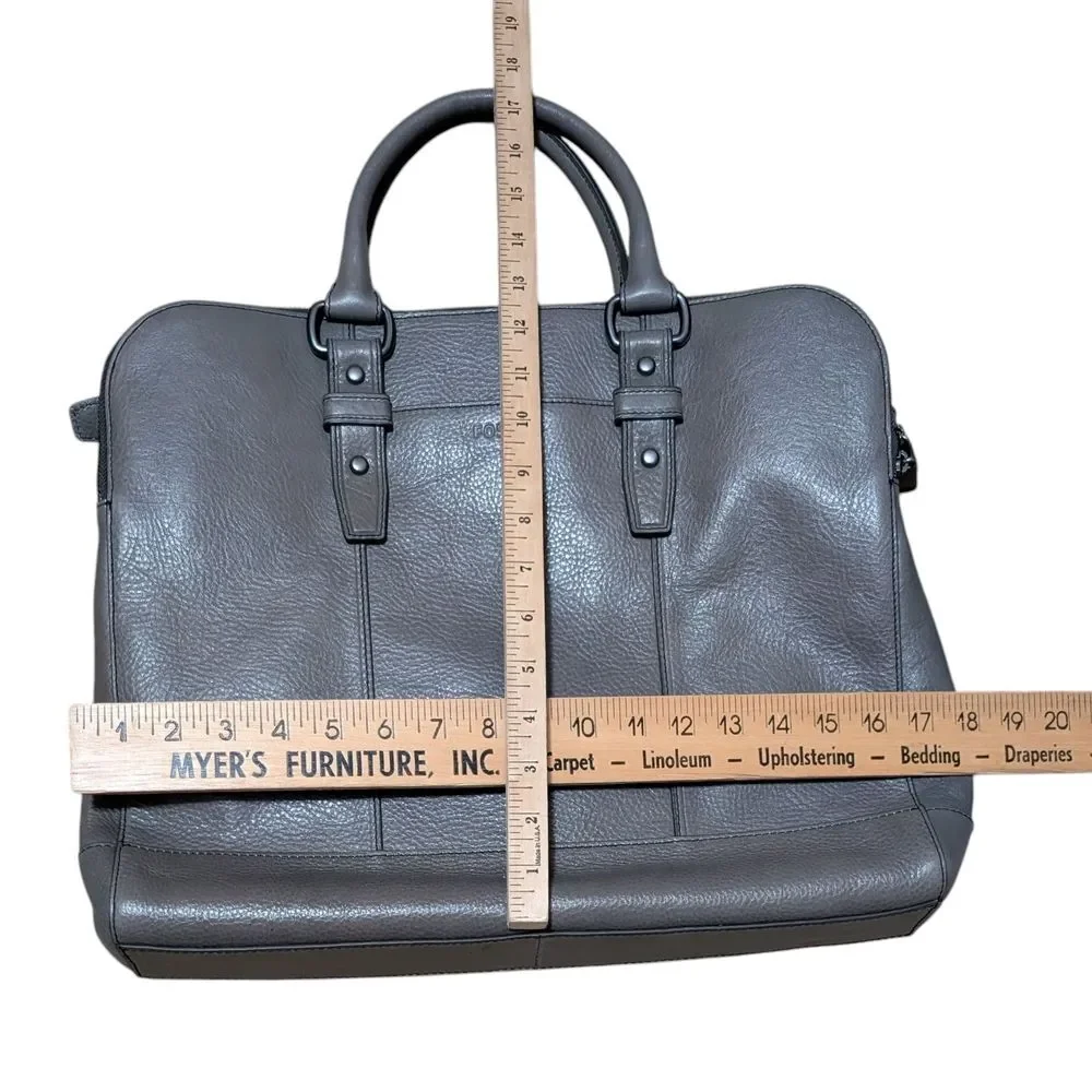 Fossil Dillon Pilot Bag Lead Gray crossbody messenger pebbled leather men's OS